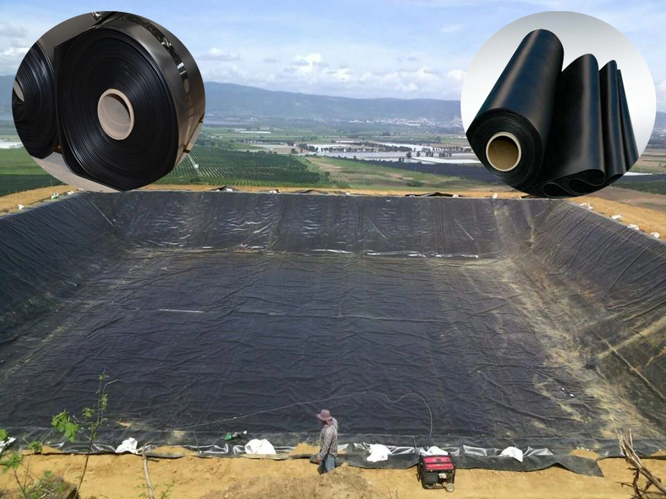 0.75mm LDPE Geomembrane Liner Udang Geomembrane Pond Liner 1
