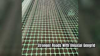 Geogrid Uniaksial Kekuatan Tinggi Untuk Penguatan Jalan