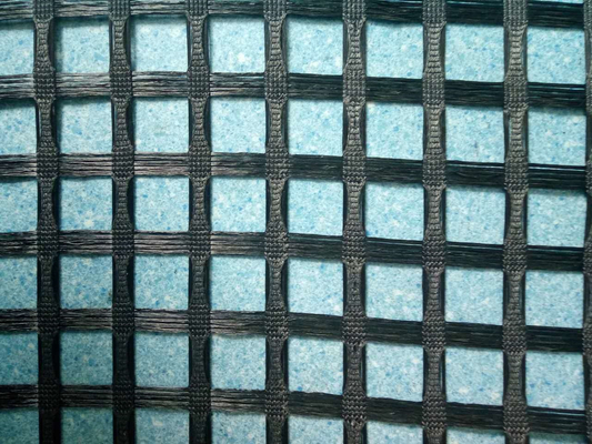 Perkerasan Semen Stabilisasi Tanah Jala Fiberglass Geogrid Tahan Alkali
