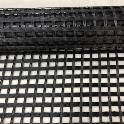 Geogrid Mesh Fiberglass Stabilisasi Tanah Hitam untuk Perkerasan Semen