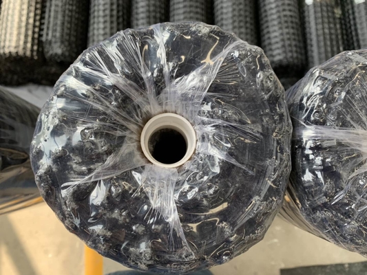 Geogrid Mesh Fiberglass Stabilisasi Tanah Hitam untuk Perkerasan Semen