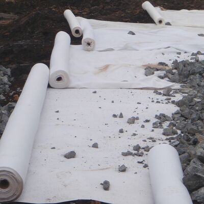 Polypropylene Staple Fiber Non Woven Geotextile Fabric untuk Pemisahan Subgrade Temporary Road