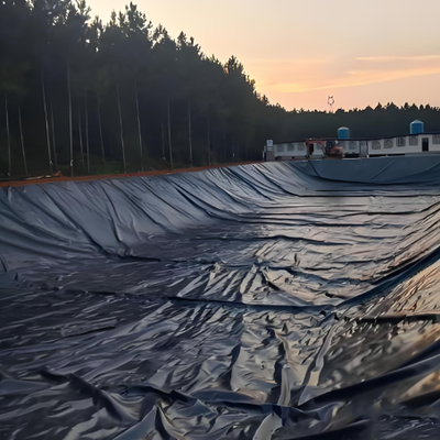 Liner Geomembran HDPE Hitam untuk Kolam Udang dan Ikan Air Asin