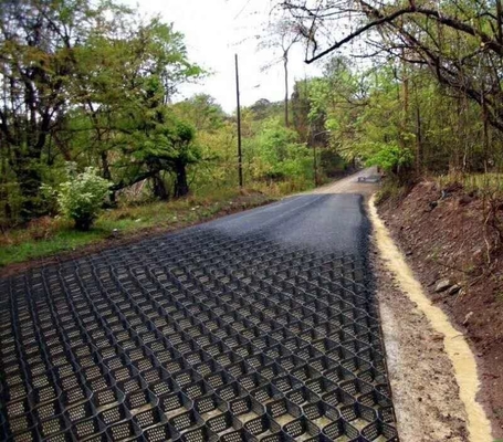 HDPE Geocell Grid Bertekstur Dan Berlubang Untuk Konstruksi Jalan