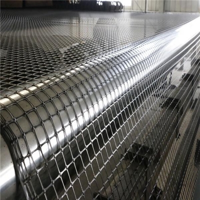 Tanggul Basal Plastik Geogrid Mesh Penguatan Lereng Tanah Polyester Geogrid