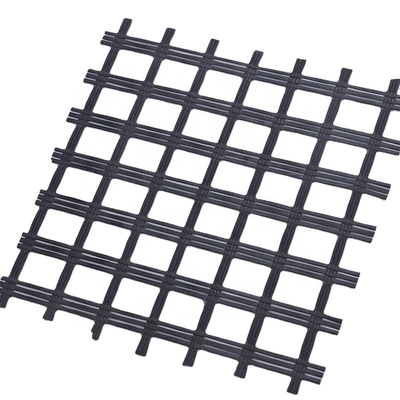 Bitumen Dilapisi Fiberglass Geogrid 25KN Fiberglass Rendering Mesh Roll