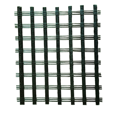 ISO9001 PP Basalt Fiber Geogrid Untuk Kereta Api Tahan Alkali 200m