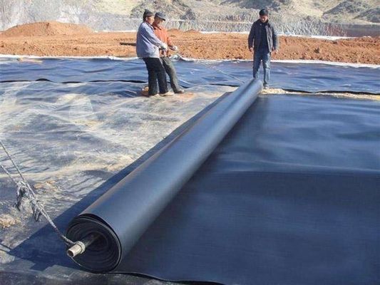 Flexible HDPE Geomembrane Liner with Smooth Surface Puncture Resistance ≥20N Width 1-12m