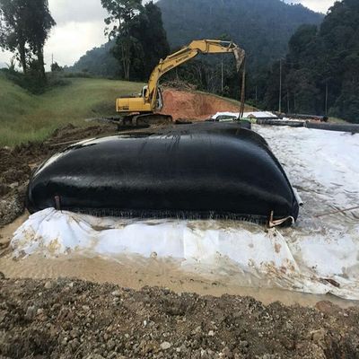 Ketahanan Kimia Sangat Baik Geotekstil Tabung Pengeringan Bendungan Koferdam Berisi Pasir Reklamasi Reklamasi Lahan Keliling 126m 157m