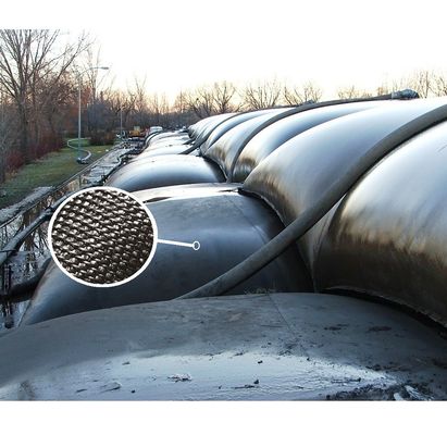 Black SAND Geotextile Dewatering Tubes Essential untuk Sand Dipenuhi Cofferdam Reklamasi dan Land Reclamation Aplikasi